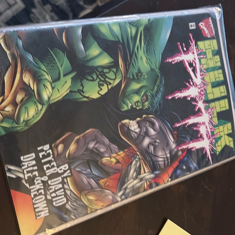 Autographed by Peter David, certified authentic, Hulk vs Pitt #1 , March 12 1997